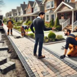 professional paving company doing walkways